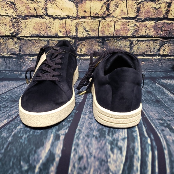 H&M Mens Dark Blue Velour Sneakers US 8.5~NEW - Picture 4 of 8